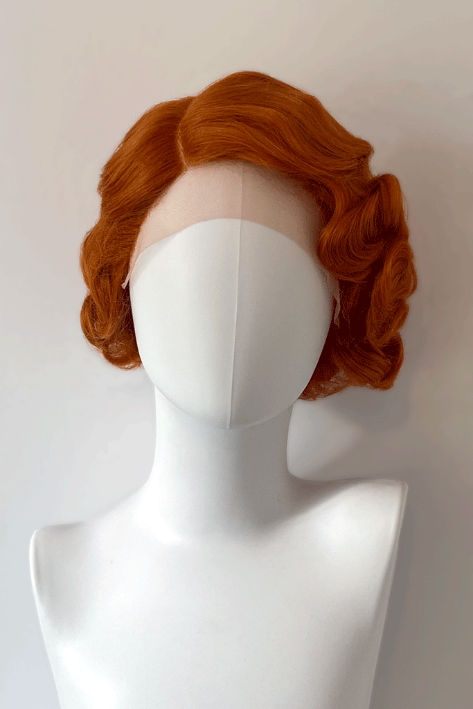 Ginger pinup wig, lace front, vintage style: Flo