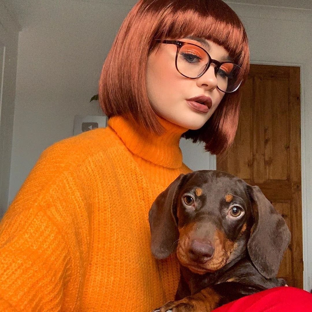 Short copper-red/ginger bob wig: Minnie