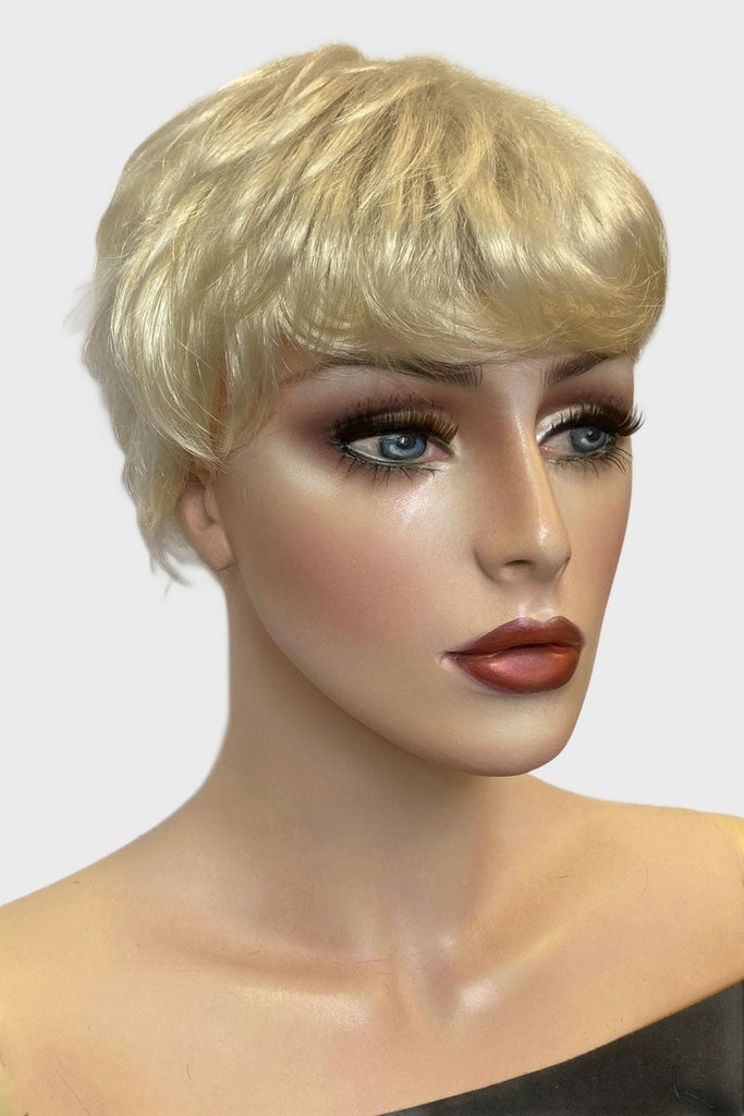 Pixie cut bob wig, light blonde, short: Estella