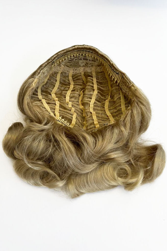 1940s style half wig hairpiece with beautiful marcel waves: Virginia